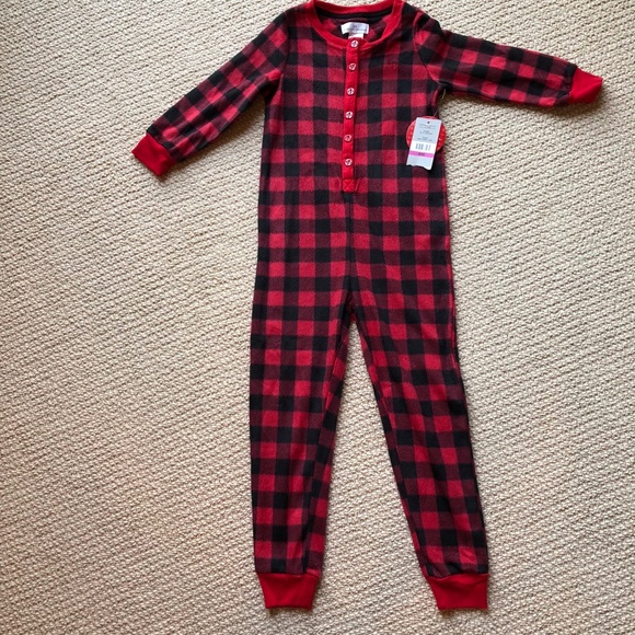 Kids Karen Neuburger checked fleece pajamas. Xxs - Picture 1 of 5